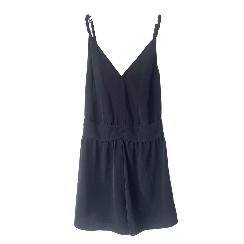 Rory Beca Twisted Strap Romper in Black Size Small